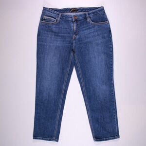 Lee Jeans Womens 10 Blue Med Wash Modern Series Preppy Stretch Denim Fits31.5x24